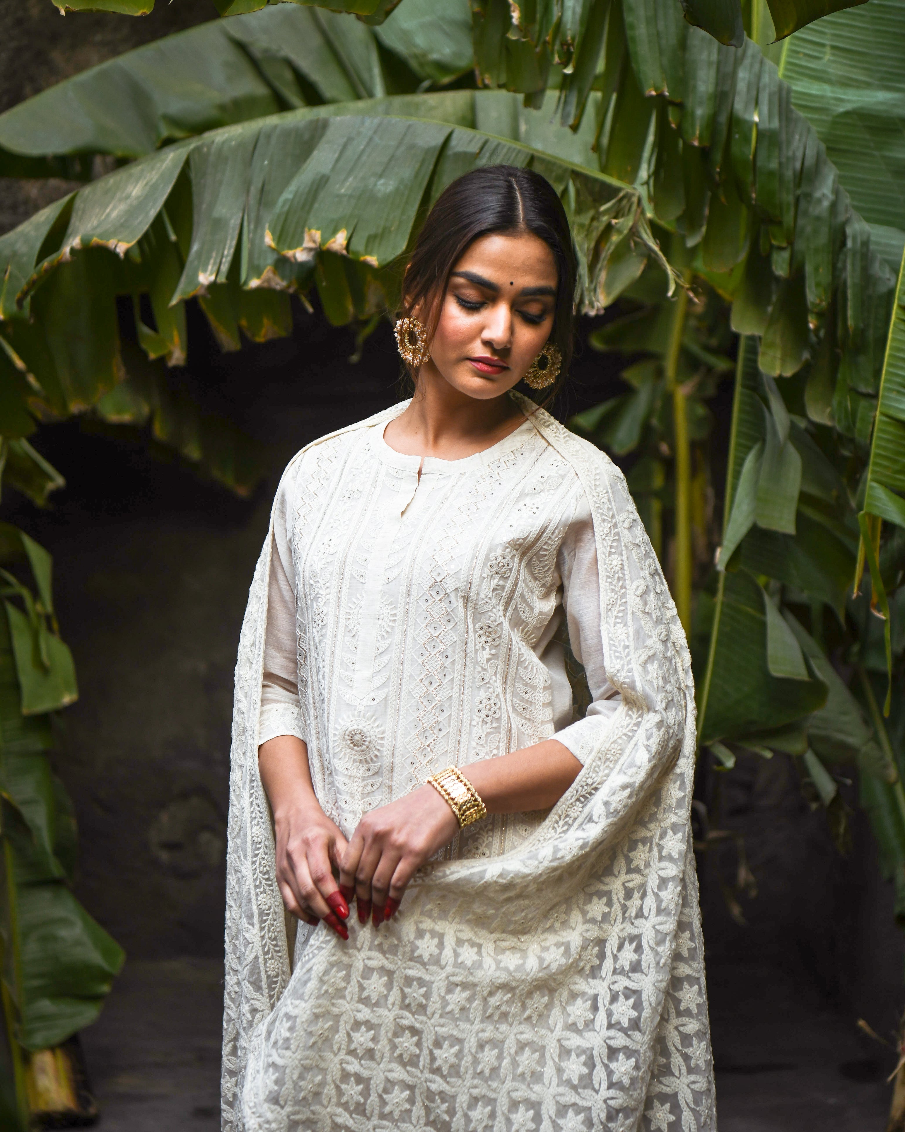 ROOH CHIKANKARI & SEQUINE KURTA SET – Karaj jaipur